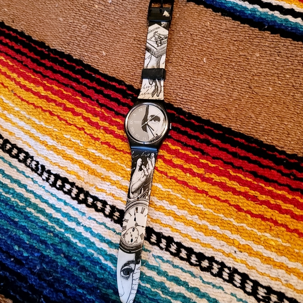 Mint Vintage 1992 Swatch Glance by Piero Fornasetti GB149 Watch Rare